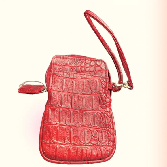 Fashion faux croc leather wrislet pouch card holder New - Picture 1 of 10